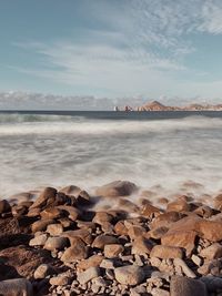 Cabo mexico long exposure waves and beach