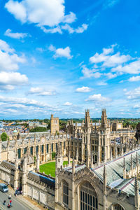 Buildings in city against sky