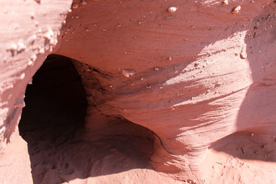 High angle view of rock formation