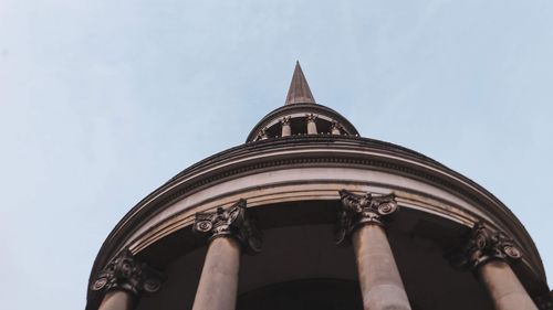 Low angle view of traditional building against sky