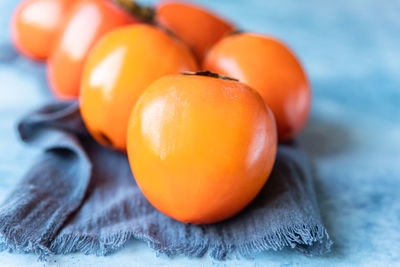 Close-up of orange on table