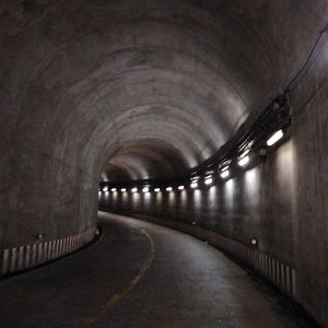 View of empty tunnel