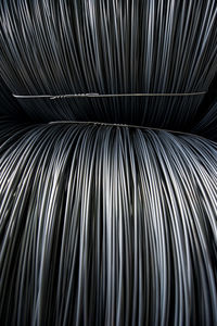 Full frame shot of metallic rolled up wires