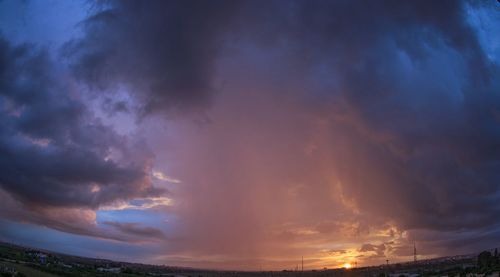 Dramatic sky over landscape