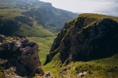Scenic view of rocky mountains