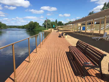 Scenic view of river against sky