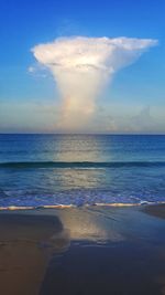 View of sea against cloudy sky