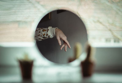 Close-up of crystal ball