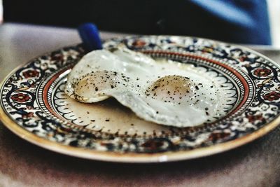 Close-up of pastry on plate