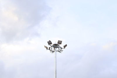 Low angle view of street light against sky