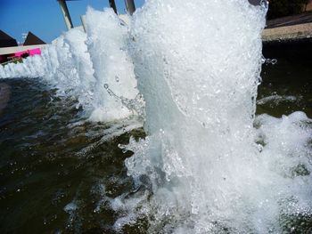 Close-up of frozen water