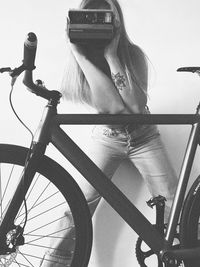 Man riding bicycle