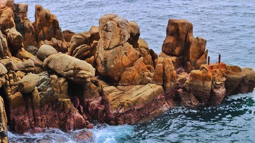 Rock formations in sea