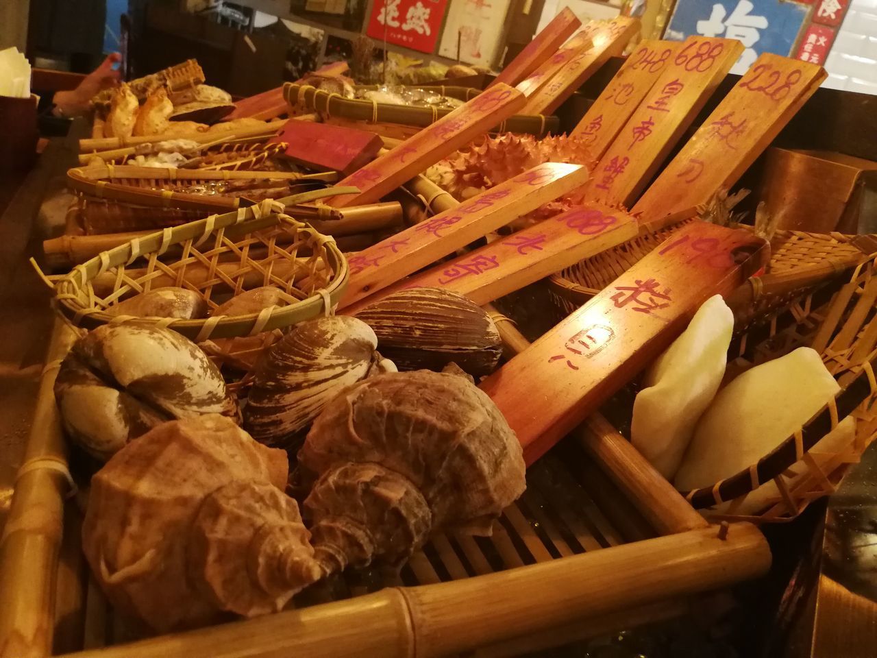 HIGH ANGLE VIEW OF FOOD FOR SALE AT STREET MARKET