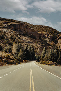 Road leading towards mountain