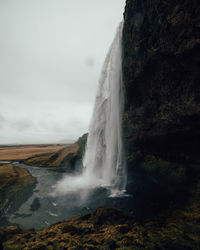 Scenic view of waterfall