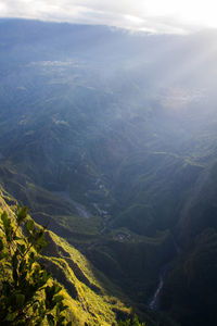 High angle view of landscape against sky