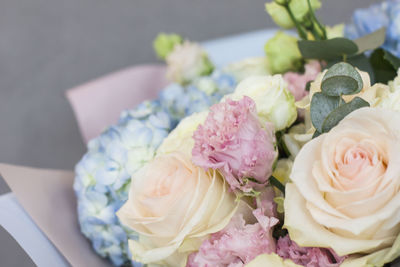 The large bouquet of ashen roses, rustic, boho chic