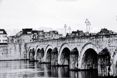 Bridge over river in city