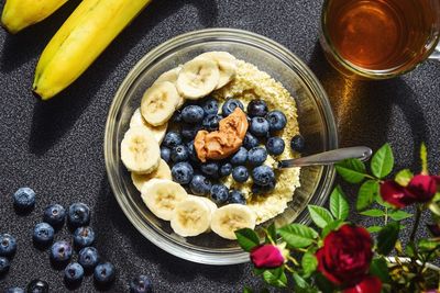 Close-up of breakfast served in bowl