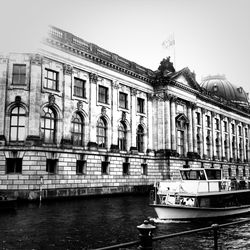 View of canal along buildings