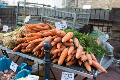 Close-up of vegetables for sale at market stall