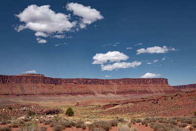 Scenic view of desert against sky