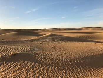 Scenic view of desert against sky