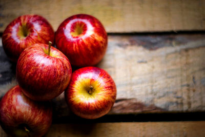 Five fresh apple from the farm