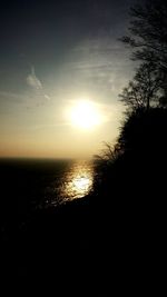 Scenic view of silhouette trees against sky during sunset