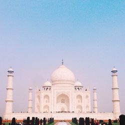 View of taj mahal against blue sky