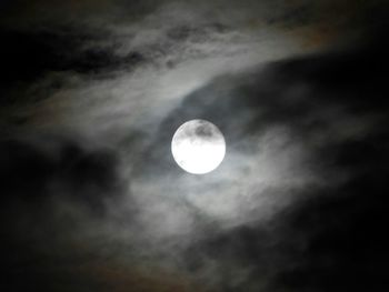 Low angle view of moon in sky