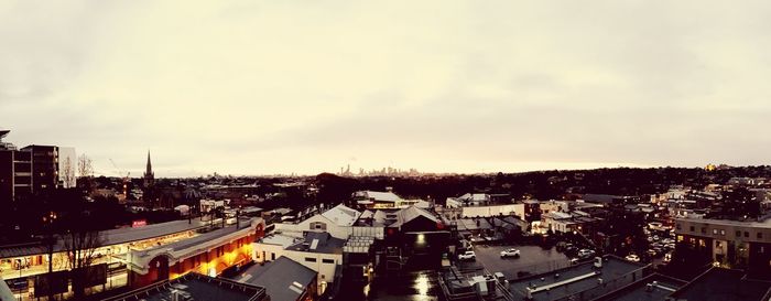 High angle shot of cityscape