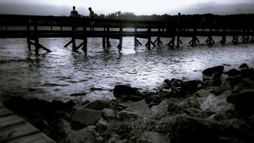 View of bridge over river