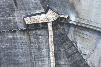 Close-up high angle view of built structure