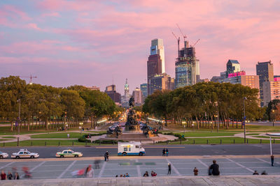 View of city street