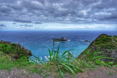 Scenic view of sea against sky