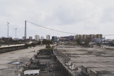 Bridge over river against sky