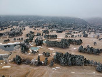 Aerial view of landscape against sky