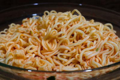 Close-up of pasta in plate