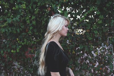 Woman standing in park