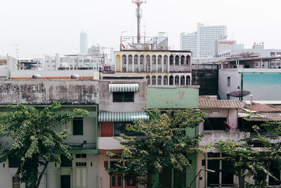 View of city against clear sky