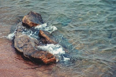 Rocks in sea