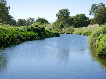 Scenic view of river against sky