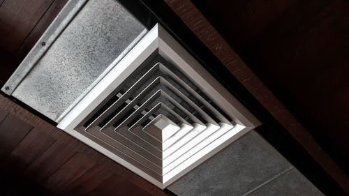 Low angle view of illuminated steps