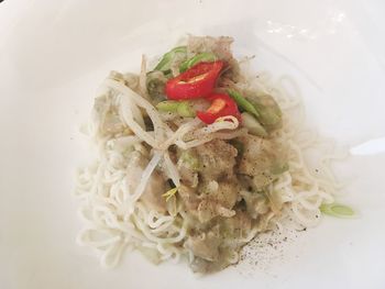 Close-up of vegetables in plate