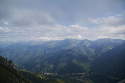 High mountains full of fog and clouds, colors of nature