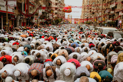 People at street , eid pray 