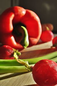 Close-up of red peppers