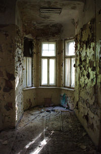 Interior of abandoned house